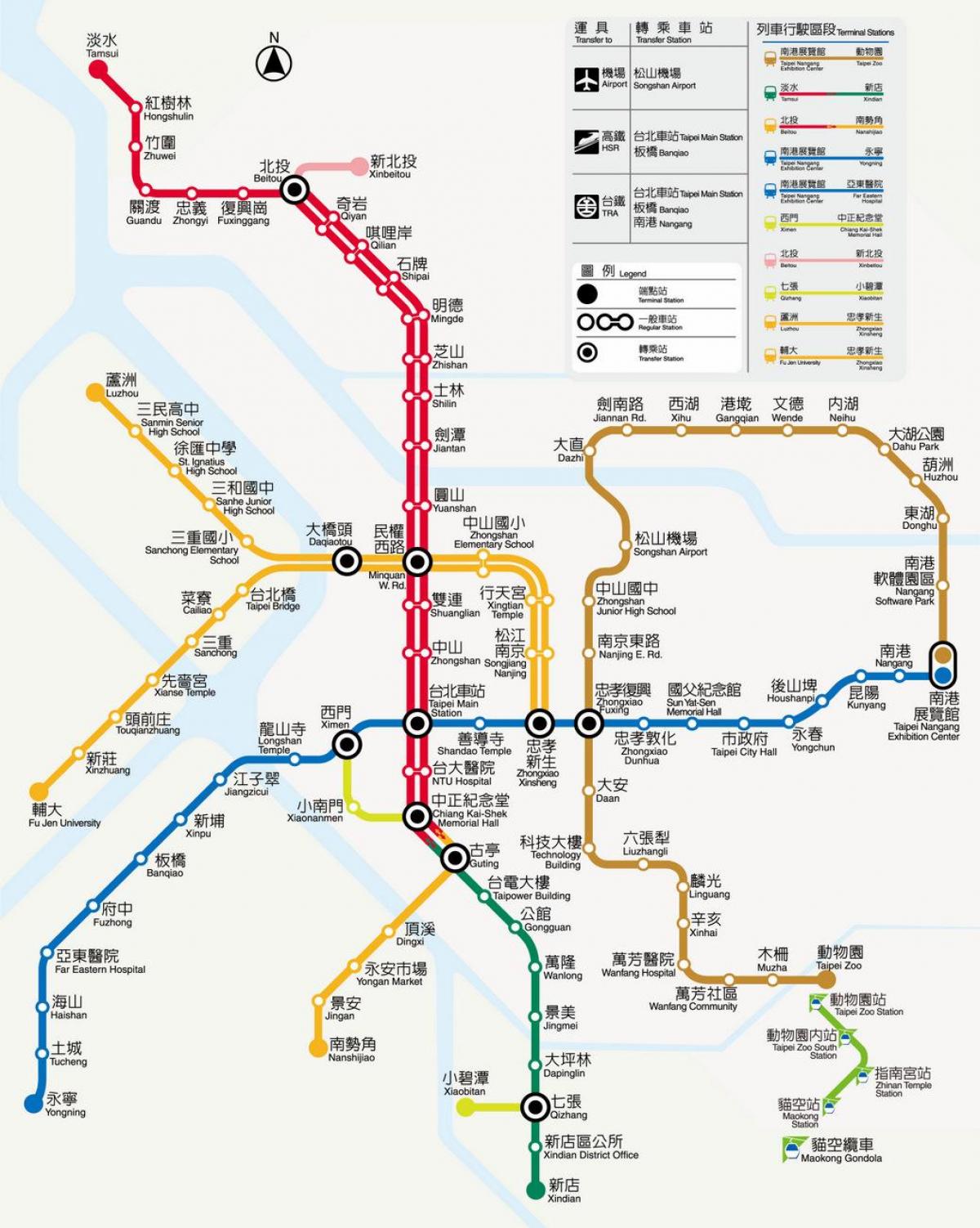 kort af Taipei - réttir 