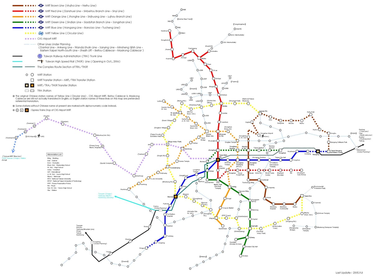 kort af Taipei hsr stöð