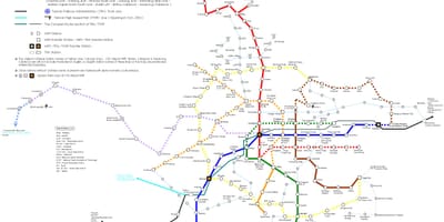 Taipei járnbraut kort