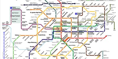 Neðanjarðarlestinni Taipei kort