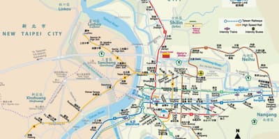 Taipei helstu lestarstöðinni kort